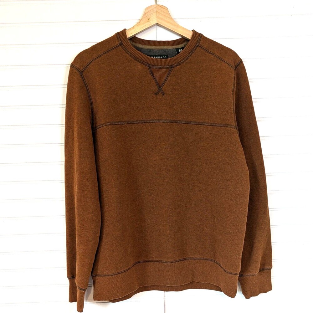 G.H. Bass & Co Sweatshirt Mens Medium Burnt Orange Cozy Fall Classic Outdoors